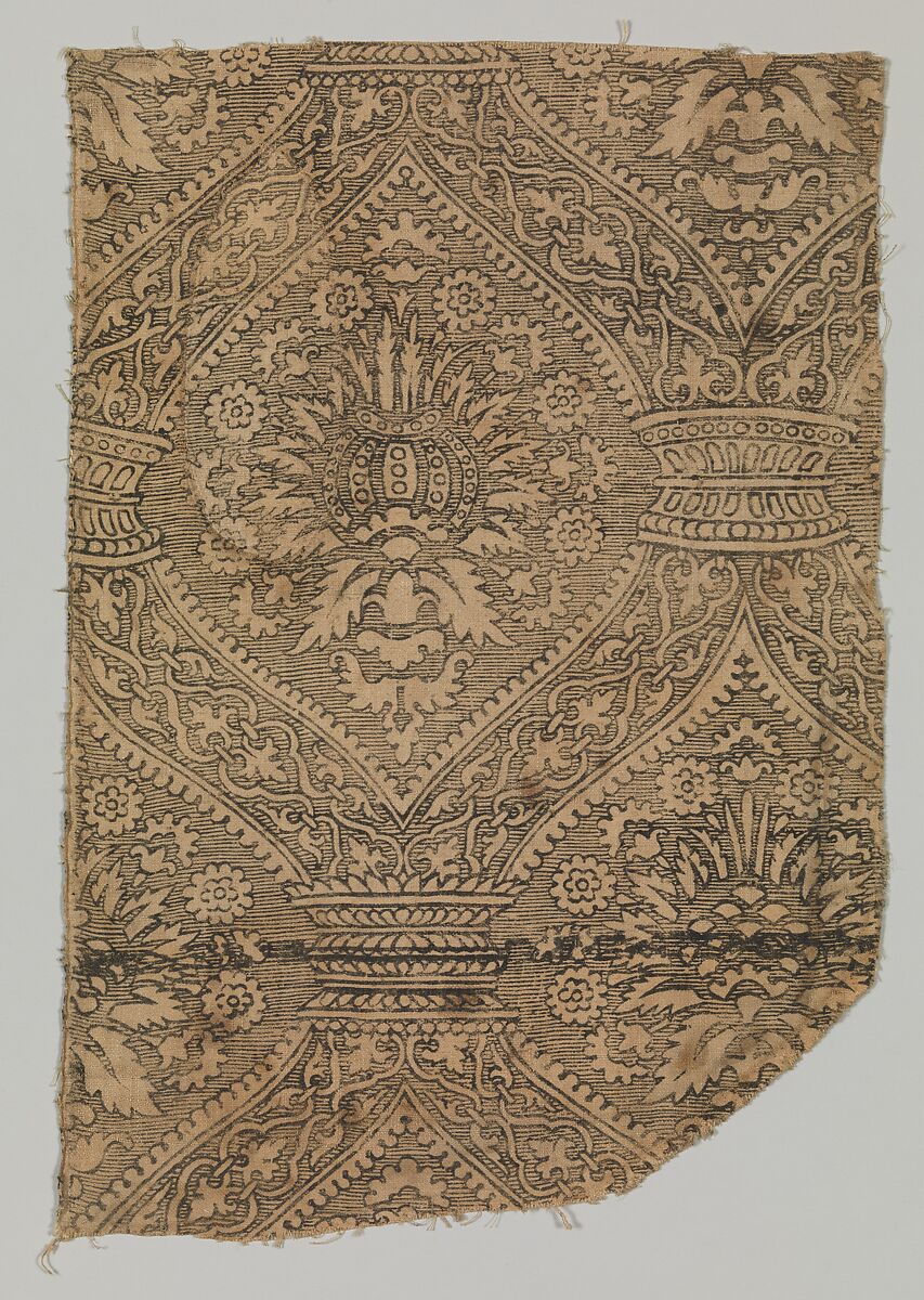 Fragment, Cotton and linen, Spanish