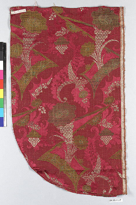 Piece, Silk and metal thread, Italian
