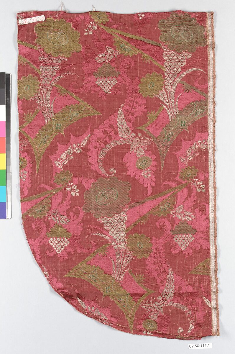 Piece, Silk and metal thread, Italian