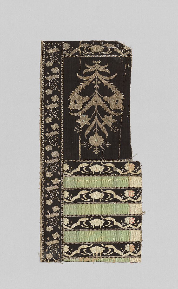 Fragment, Silk, metal thread, no fringe, Polish