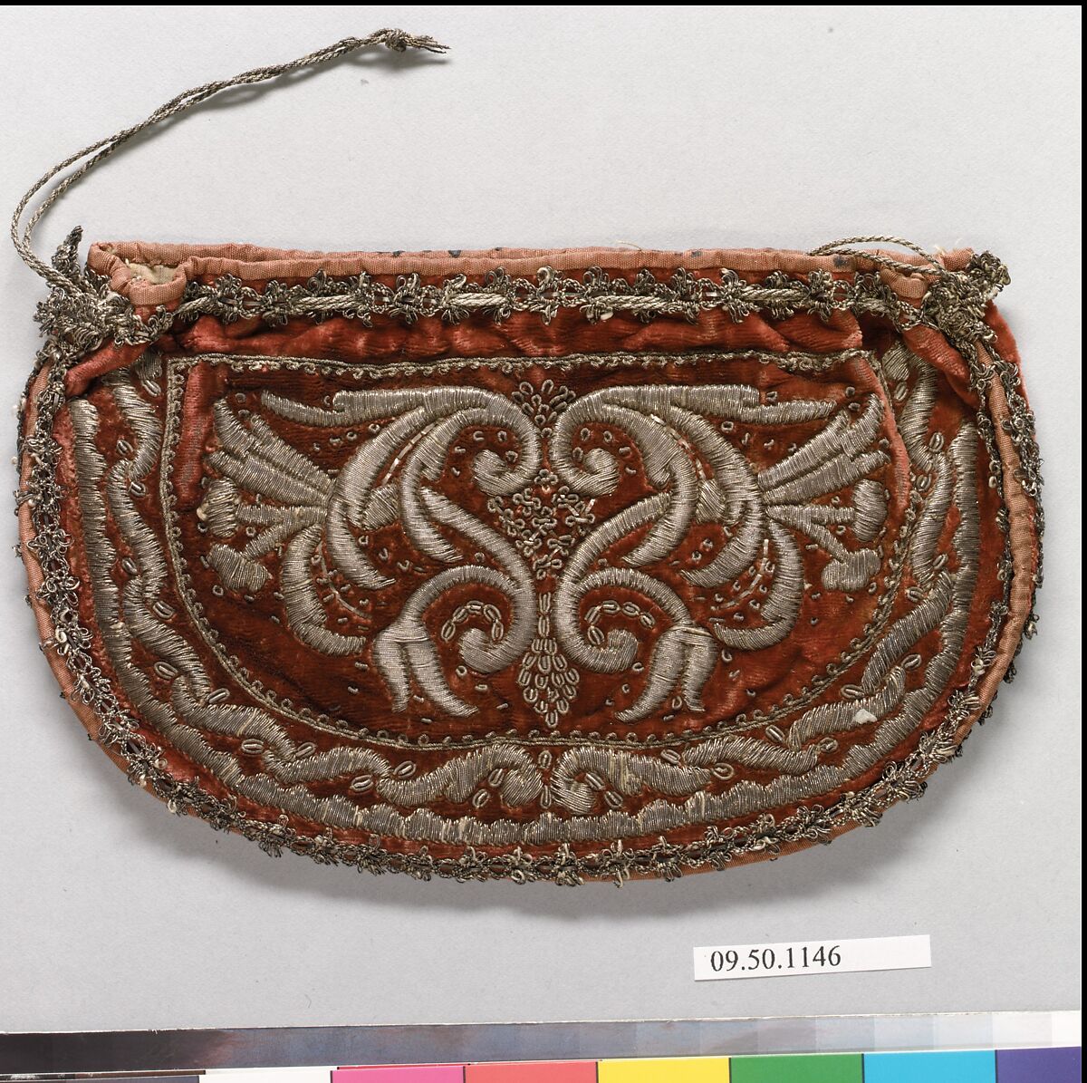 Purse, Velvet and metal thread, Italian