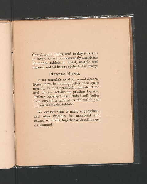 Memorial Windows, printed paper