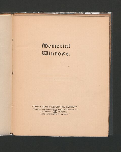 Memorial Windows, printed paper