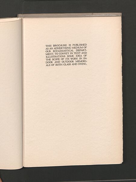 Memorials in Glass and Stone, printed paper