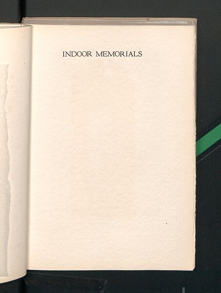 Memorials in Glass and Stone, printed paper