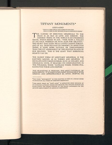 Memorials in Glass and Stone, printed paper