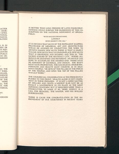 Memorials in Glass and Stone, printed paper