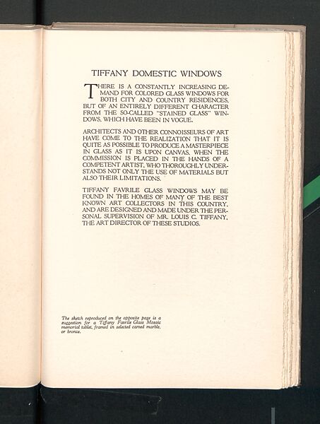 Memorials in Glass and Stone, printed paper