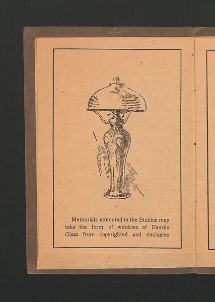 The work of Tiffany Studios, printed paper, American