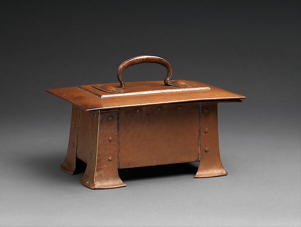 Humidor, Gustav Stickley (American, Osceola, Wisconsin 1858–1942 Syracuse, New York), Copper and wood, American 