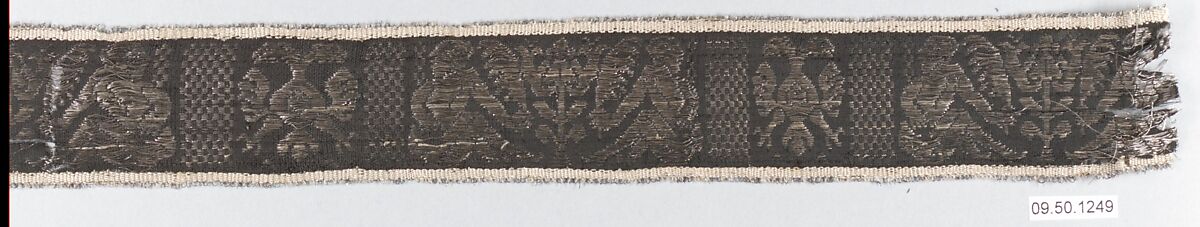 Galloon, Silk and metal thread, German, Silesia 