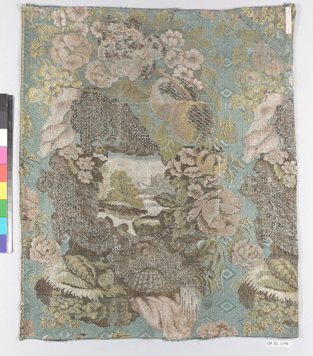 Piece, Silk and metal thread, Italian