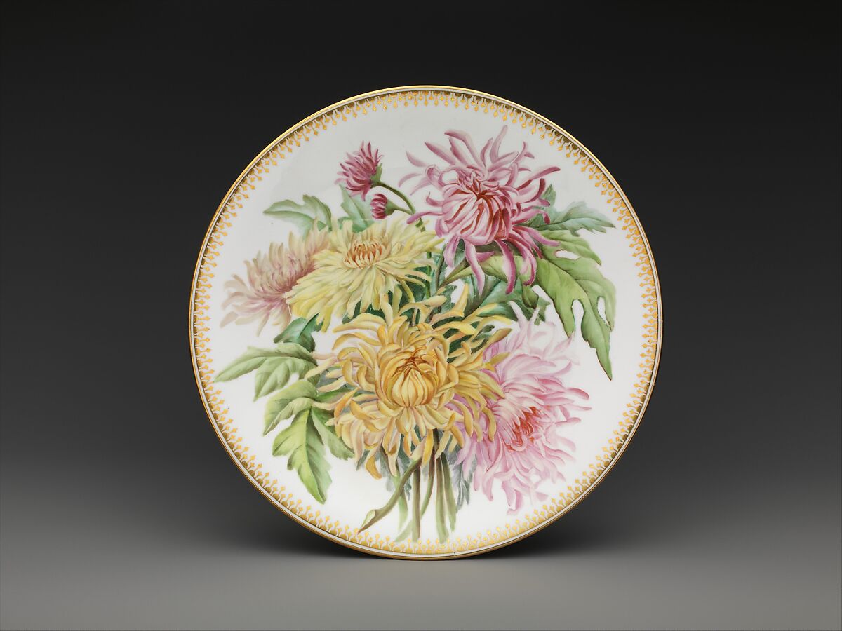 Plate, Hannah Davis Monachesi (American, 1851–1911), Porcelain, American 