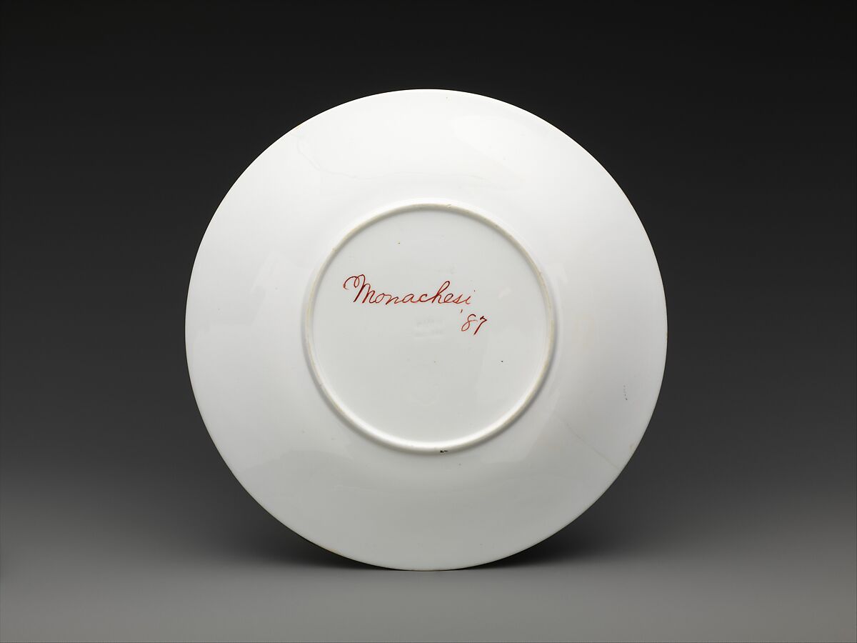 Plate, Hannah Davis Monachesi (American, 1851–1911), Porcelain, American