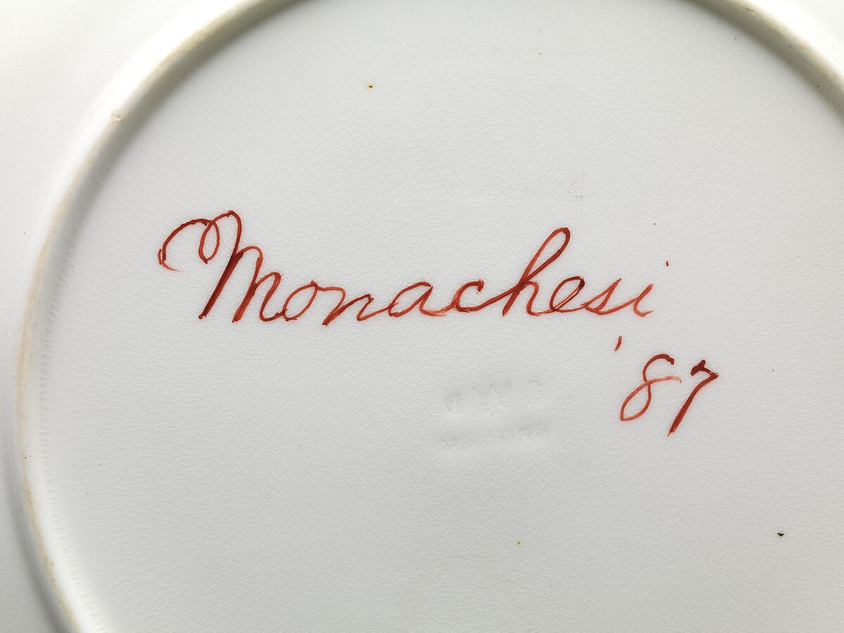 Plate, Hannah Davis Monachesi (American, 1851–1911), Porcelain, American