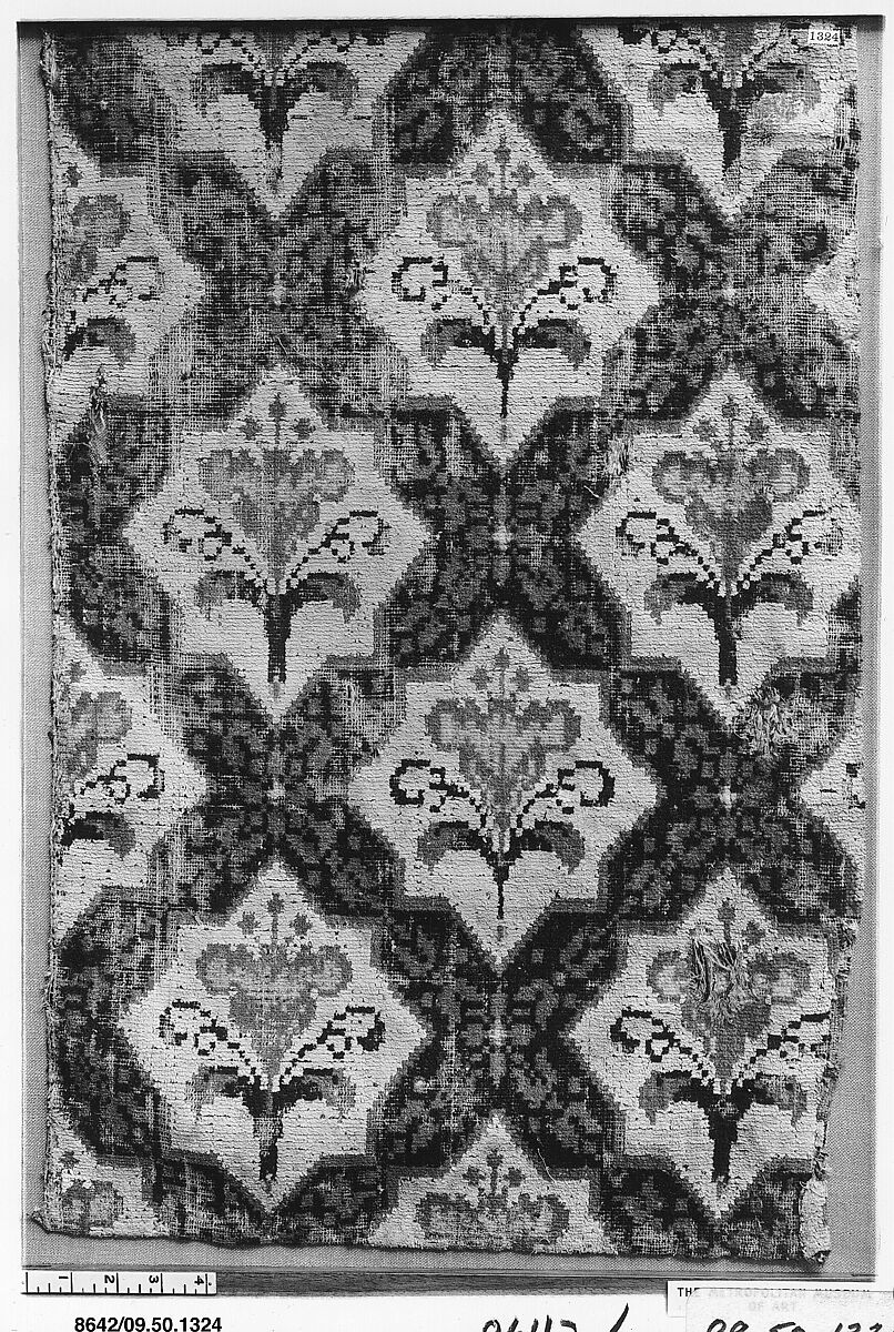 Carpet fragment, Cotton and wool
Spanish knots, Spanish 