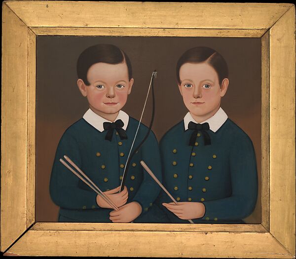 Double Portrait of John Somes Dolliver and William Collins Dolliver, William Kennedy (1817–died after 1870), Oil on canvas, American 