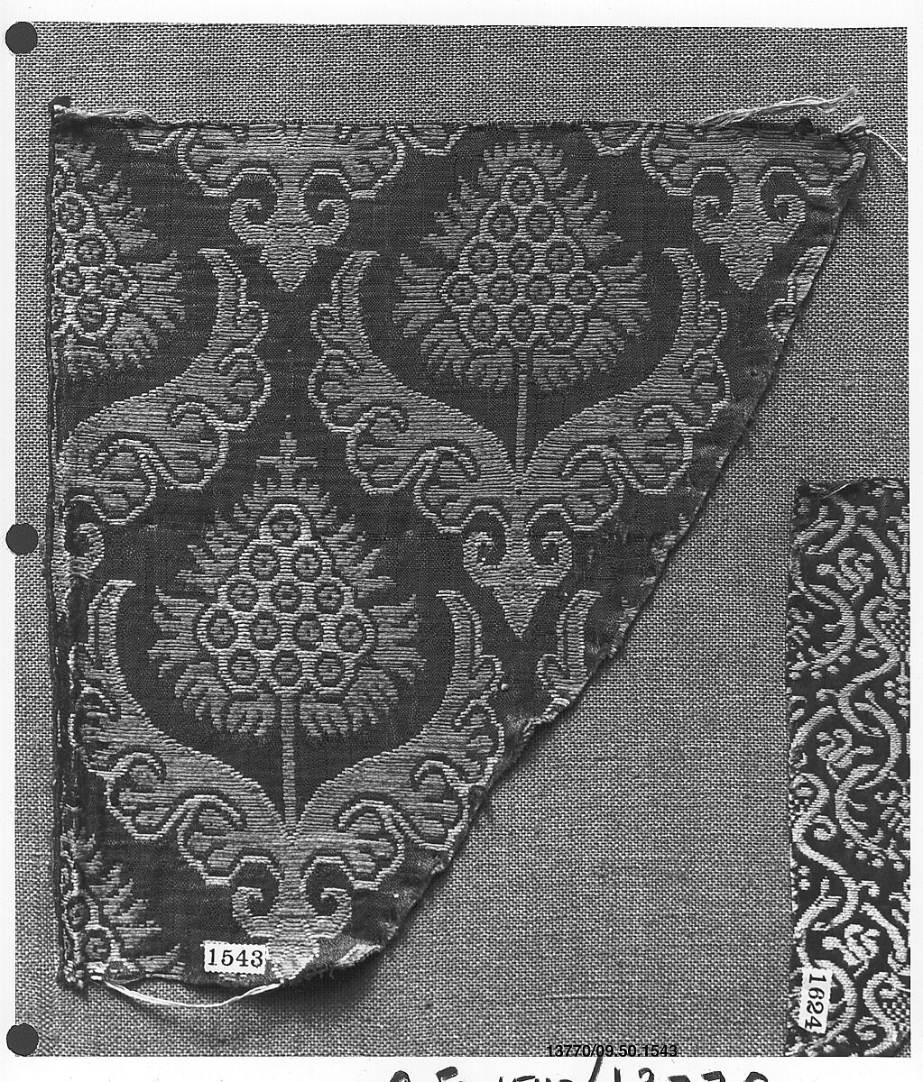 Piece, Silk and linen, German 