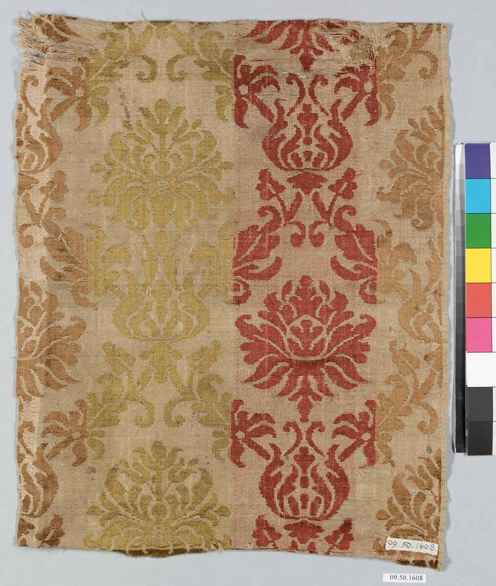 Piece, Silk and cotton, German