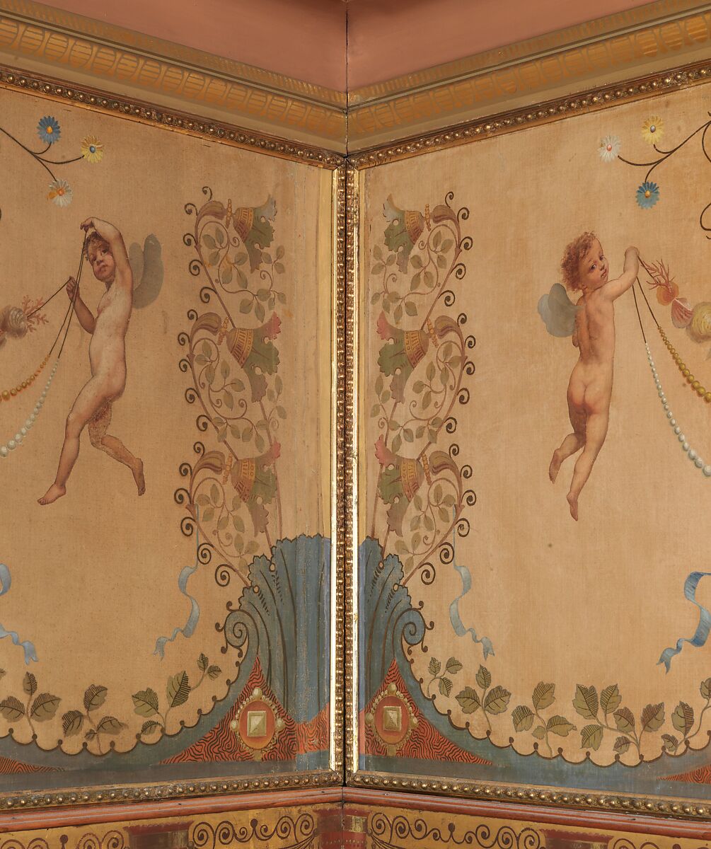 Frieze and ceiling, Virgilio Tojetti (Italian, Rome 1849–1901 New York), Oil on canvas, American