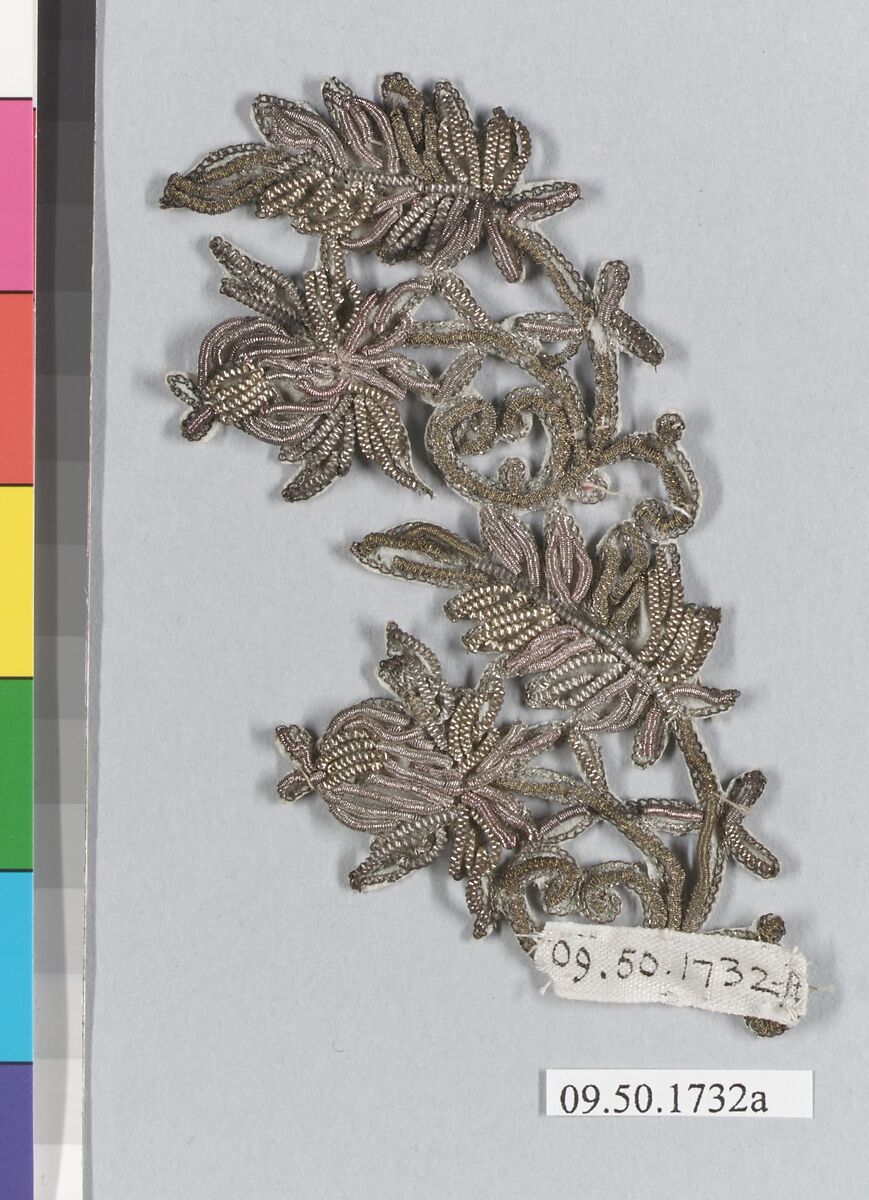 Ornament, Metal thread, German