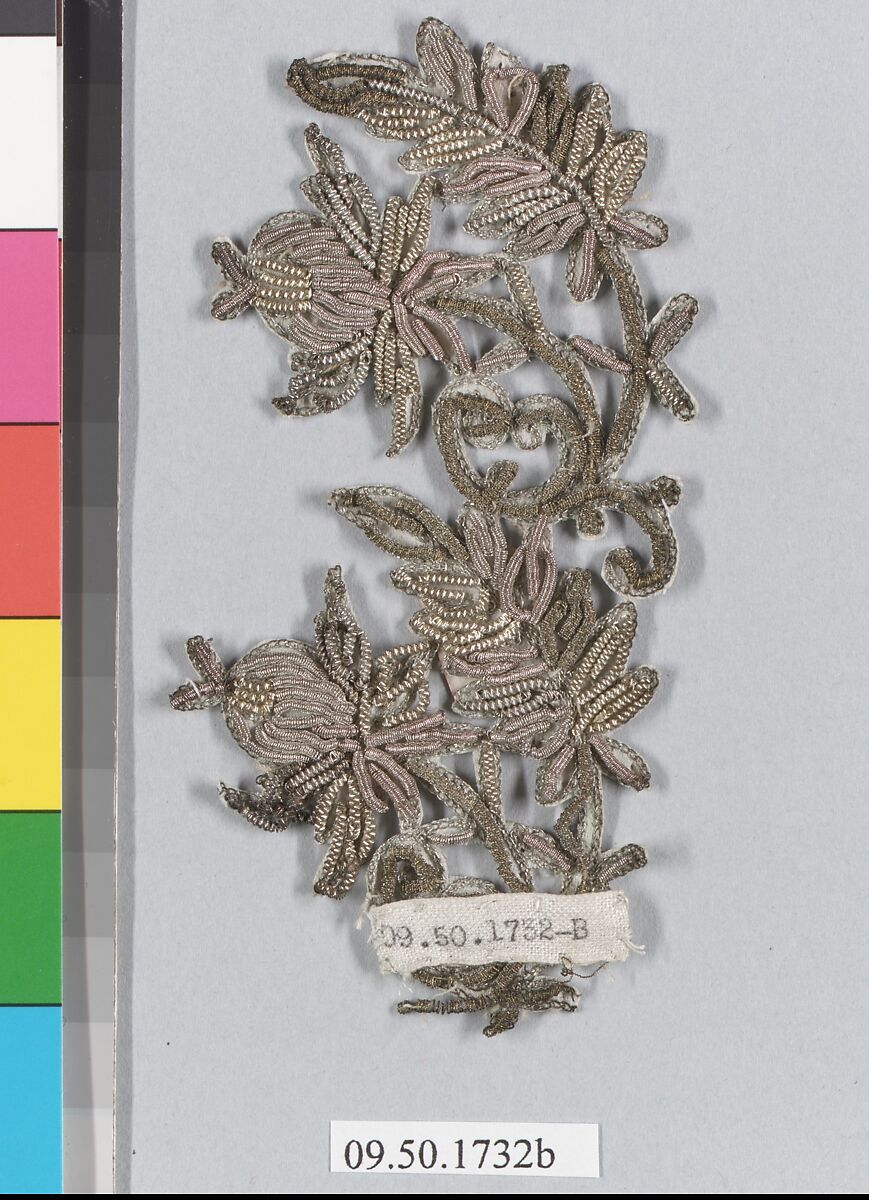 Ornament, Metal thread, German