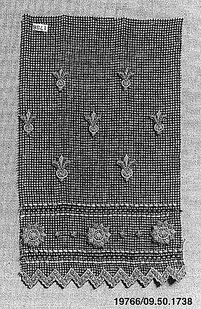 Fragment, Machine made lace, German