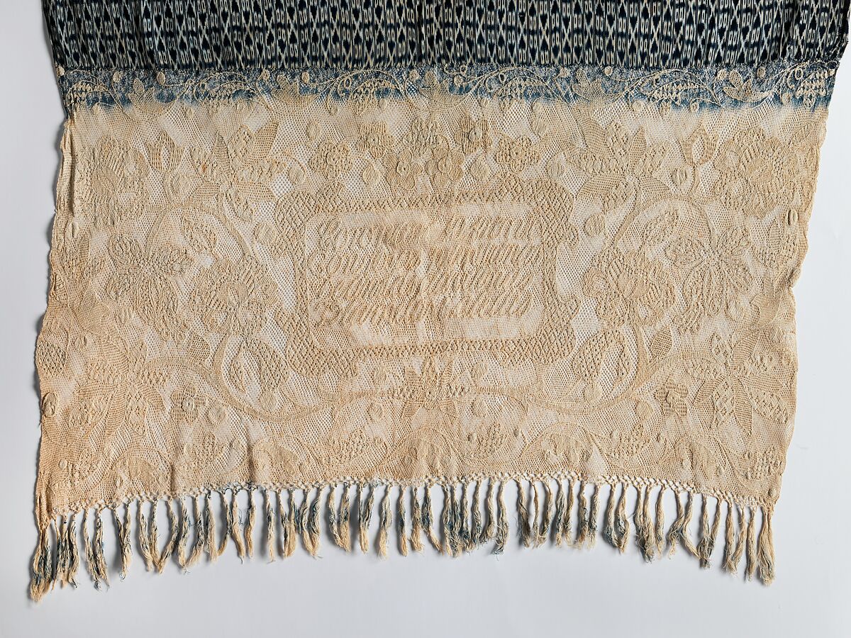 Shawl, Silk, cotton, Peruvian