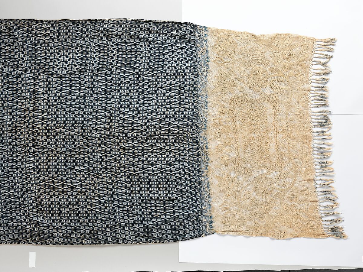 Shawl, Silk, cotton, Peruvian