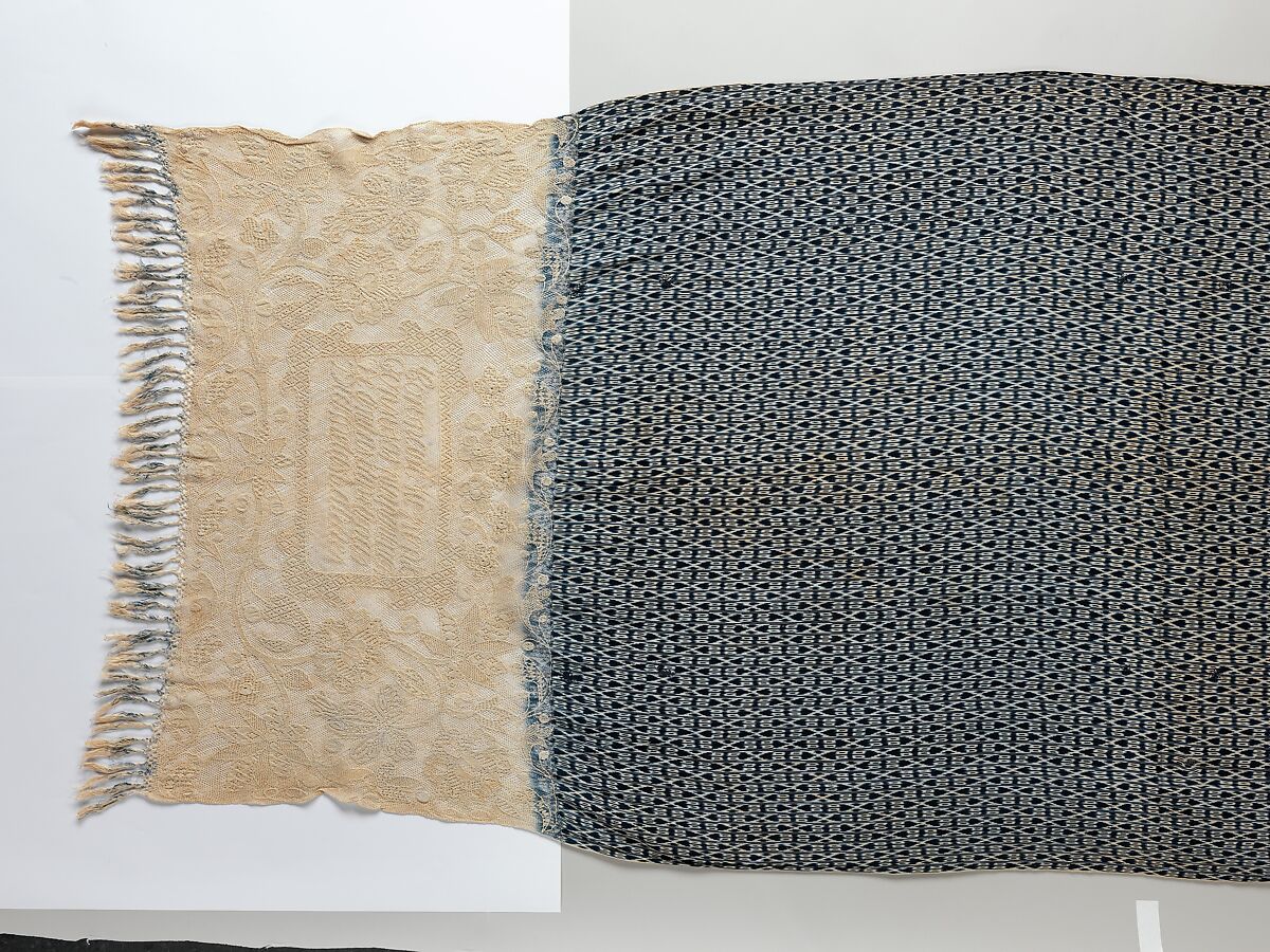 Shawl, Silk, cotton, Peruvian