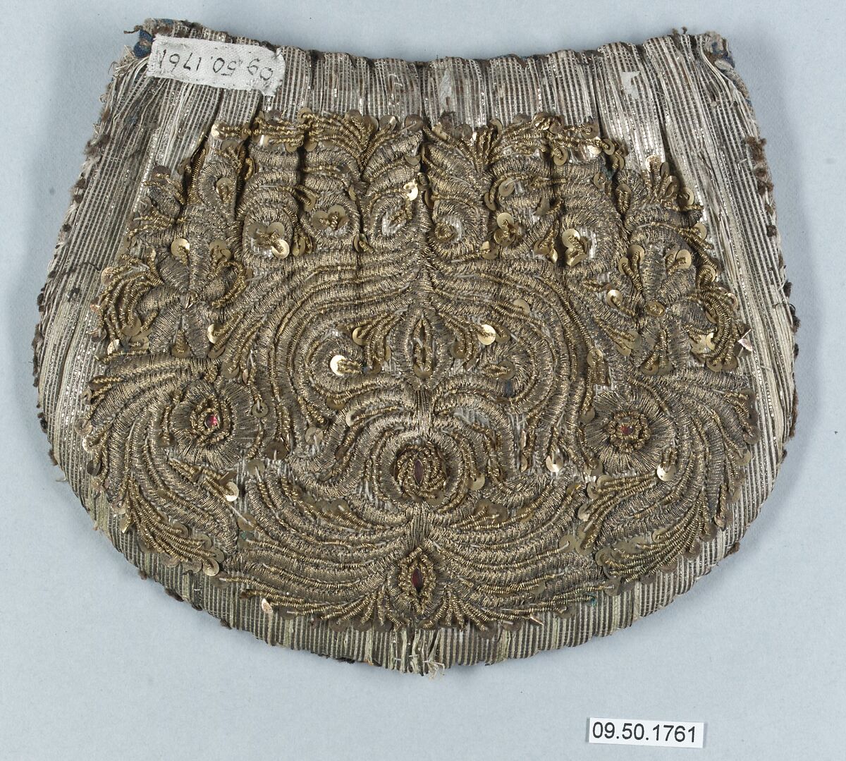 Cap crown, Metal thread, German 