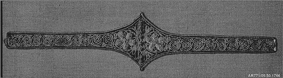 Girdle, Metal thread on felt, German