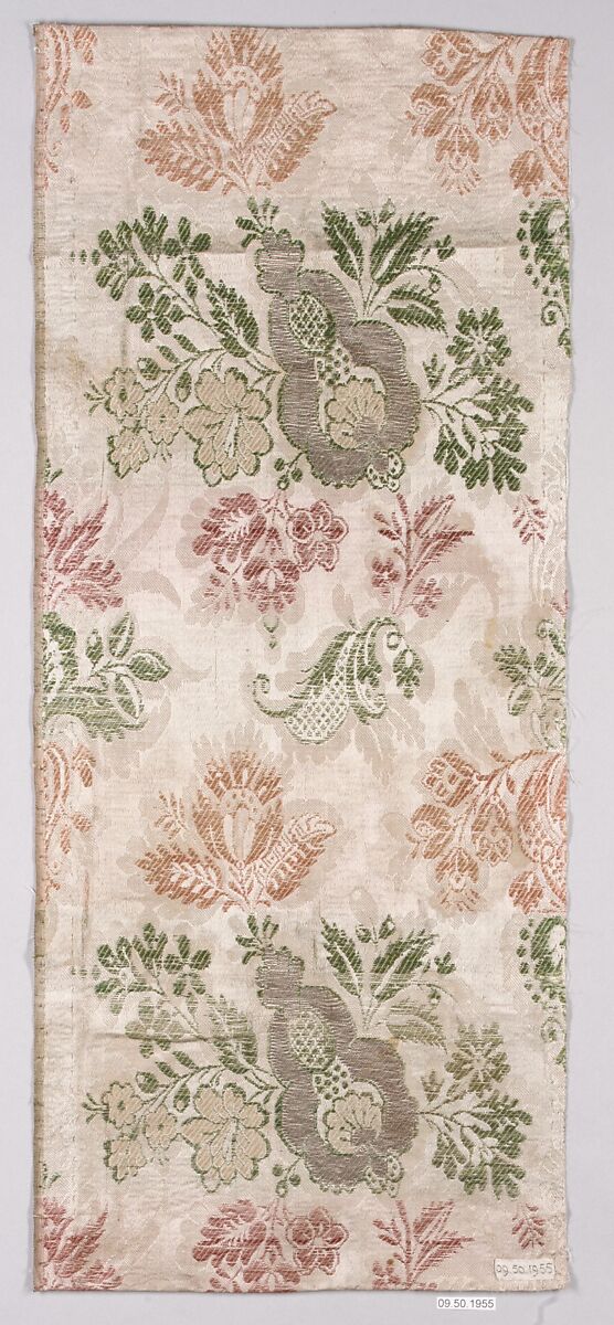 Piece, Silk and metal thread, Italian