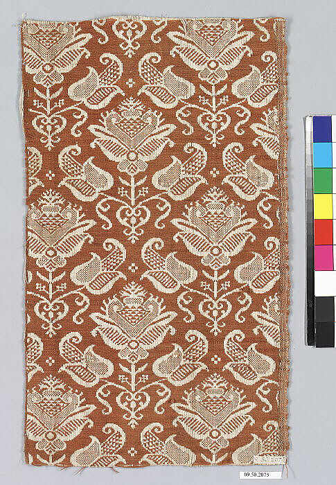Piece, Cotton and wool, German 