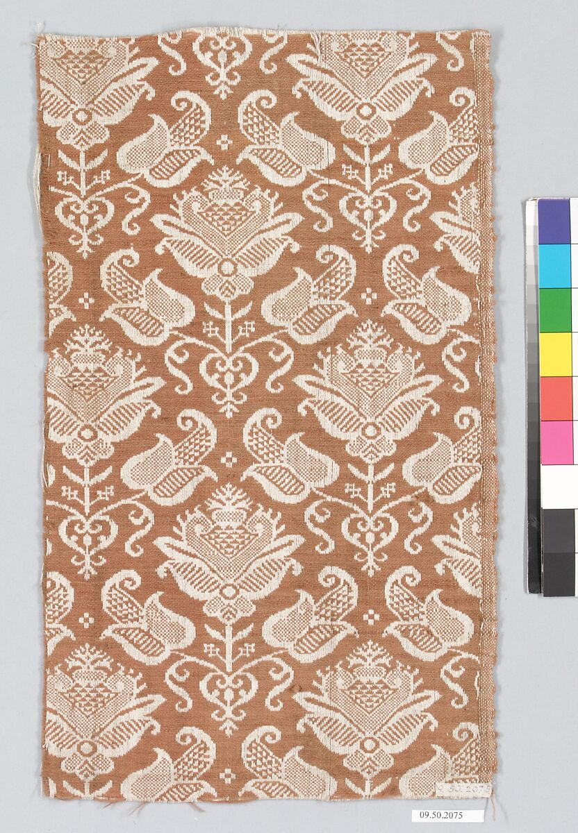Piece, Cotton and wool, German