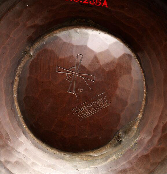 Lantern, Dirk Van Erp (American, 1862–1933), Patinated copper, American