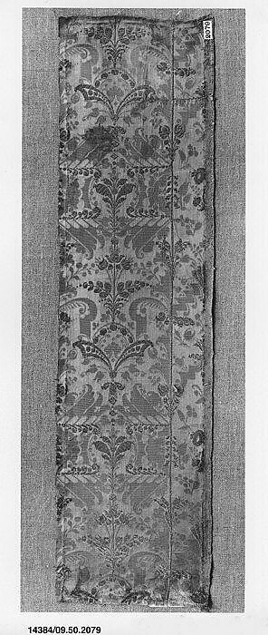 Piece, Silk and metal thread, Italian 