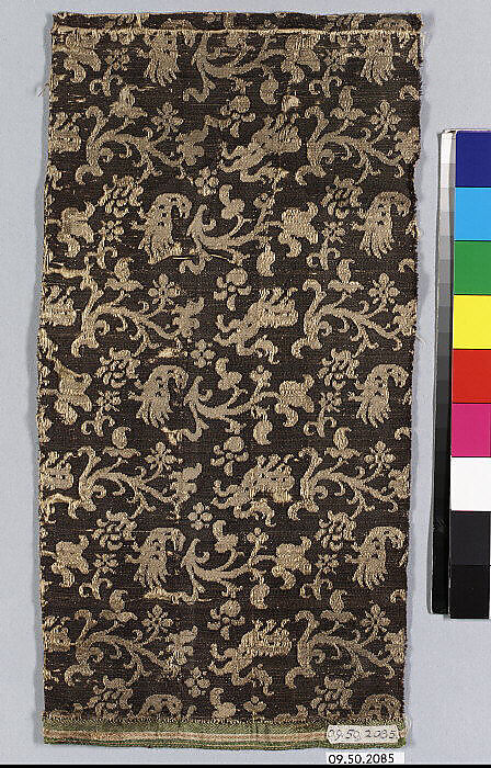 Fragment, Silk, Spanish or Italian