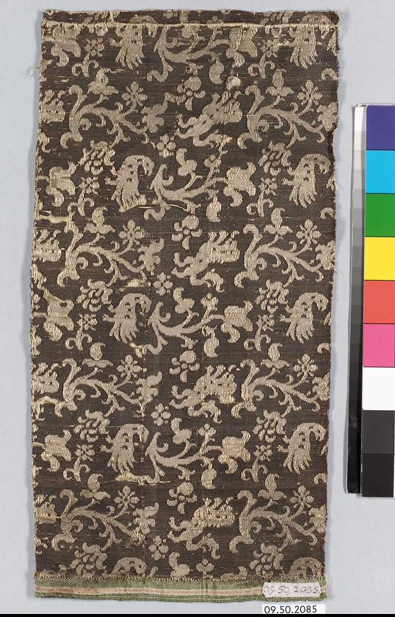 Fragment, Silk, Spanish or Italian 