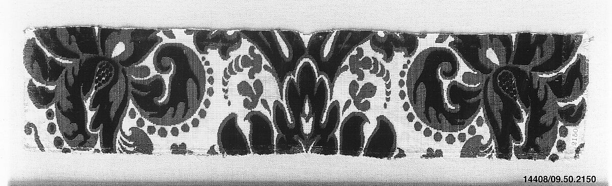 Piece, Silk and metal thread, Italian