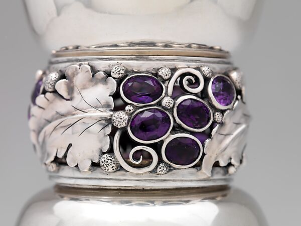 Candlestick, Edward Everett Oakes (American, 1891–1960), Silver and amethysts, American