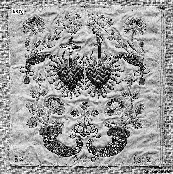 Chalice Veil (?), Silk and metal thread, German 
