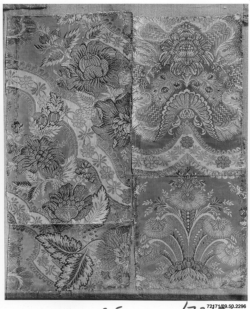 Piece, Silk and metal thread, French