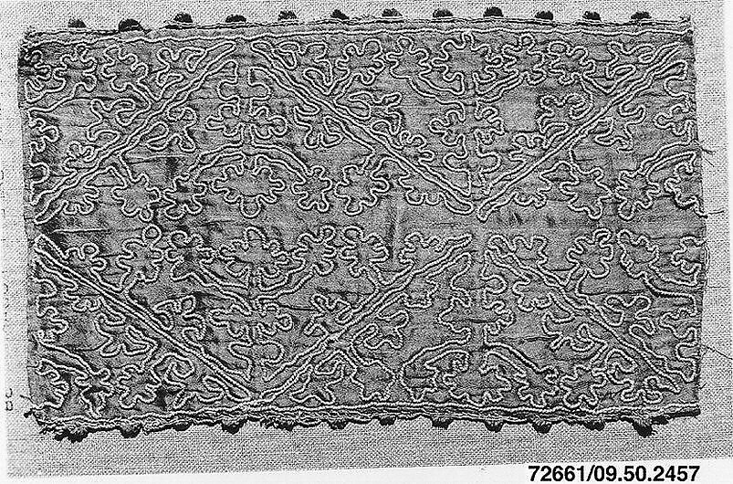 Fragment, Silk on silk, Italian
