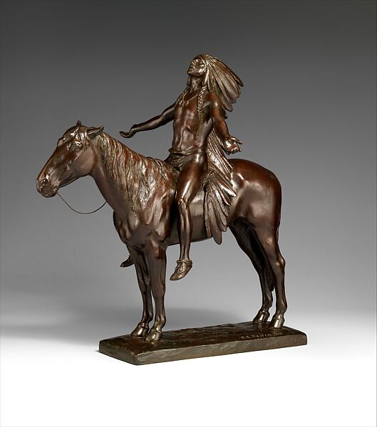 Appeal to the Great Spirit, Cyrus Edwin Dallin (Springville, Utah 1861–1944 Arlington Heights, Massachusetts), Bronze, American