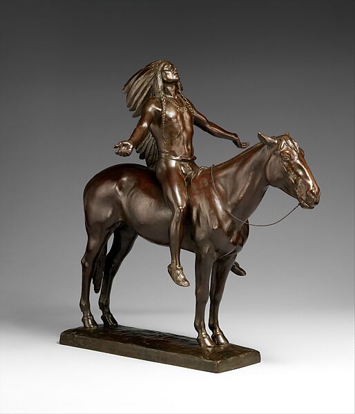 Appeal to the Great Spirit, Cyrus Edwin Dallin (Springville, Utah 1861–1944 Arlington Heights, Massachusetts), Bronze, American 