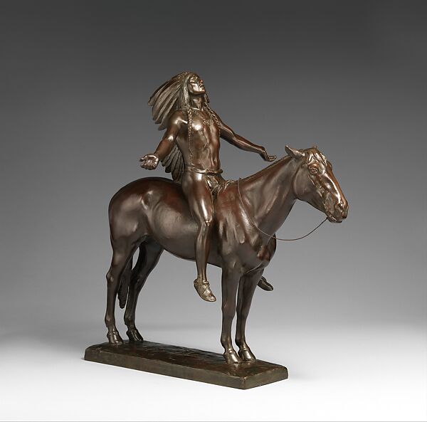 Appeal to the Great Spirit, Cyrus Edwin Dallin (Springville, Utah 1861–1944 Arlington Heights, Massachusetts), Bronze, American