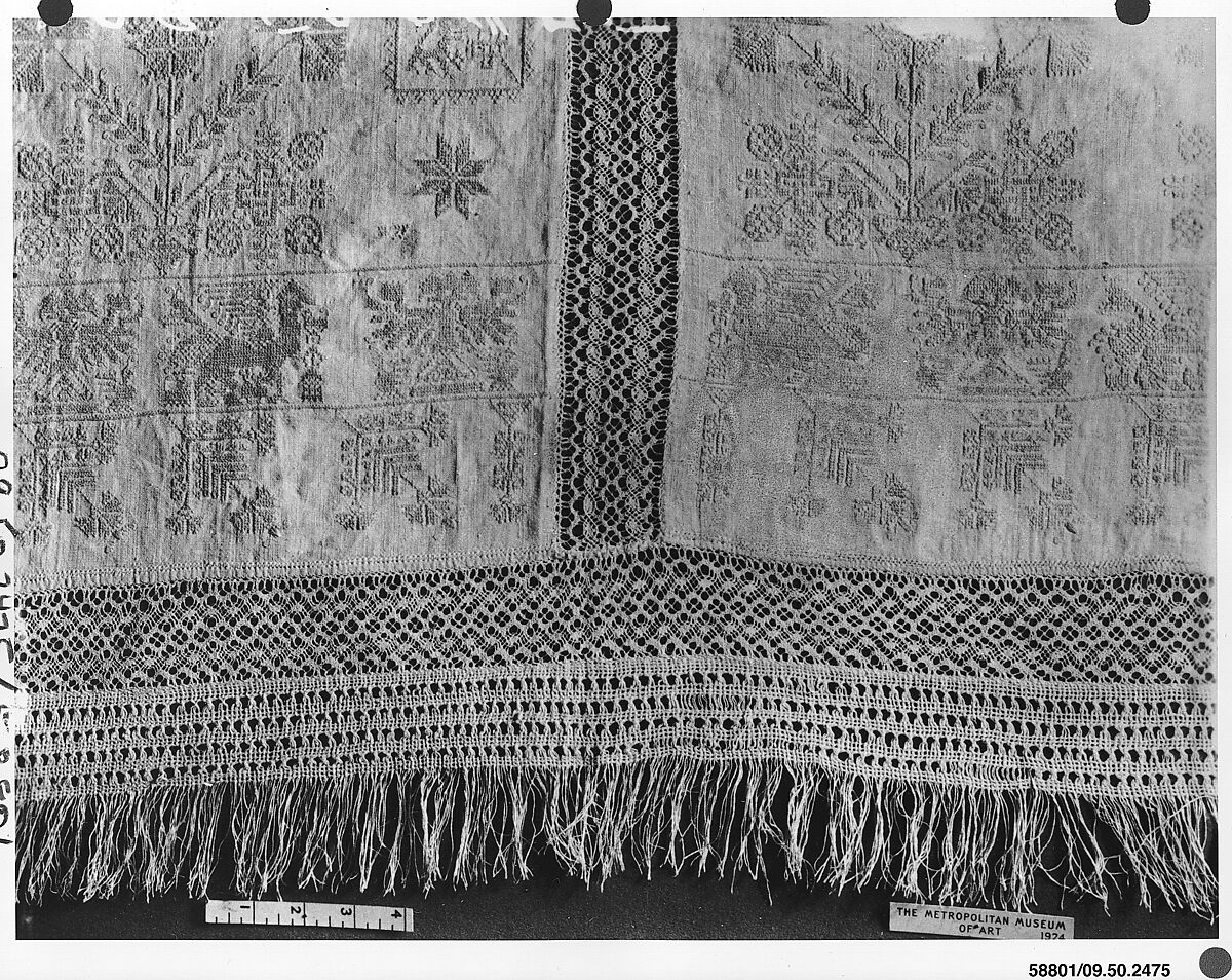 Bed valance, Linen, Southern German