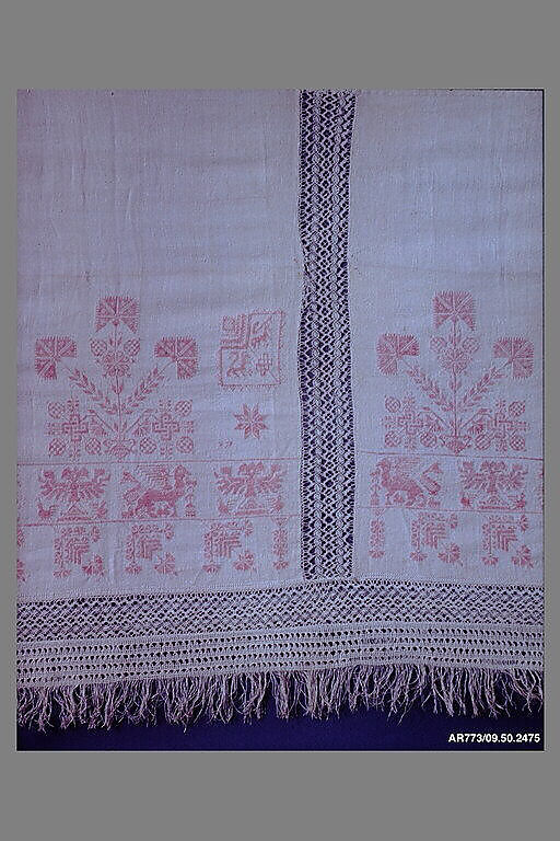 Bed valance, Linen, Southern German 