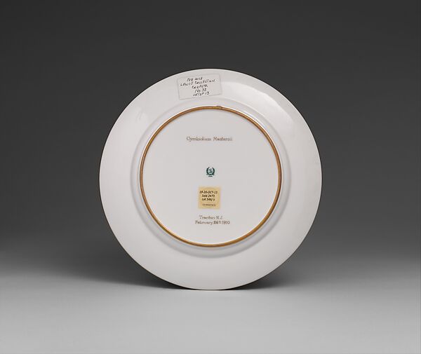 Plate, Porcelain, gold ground, American